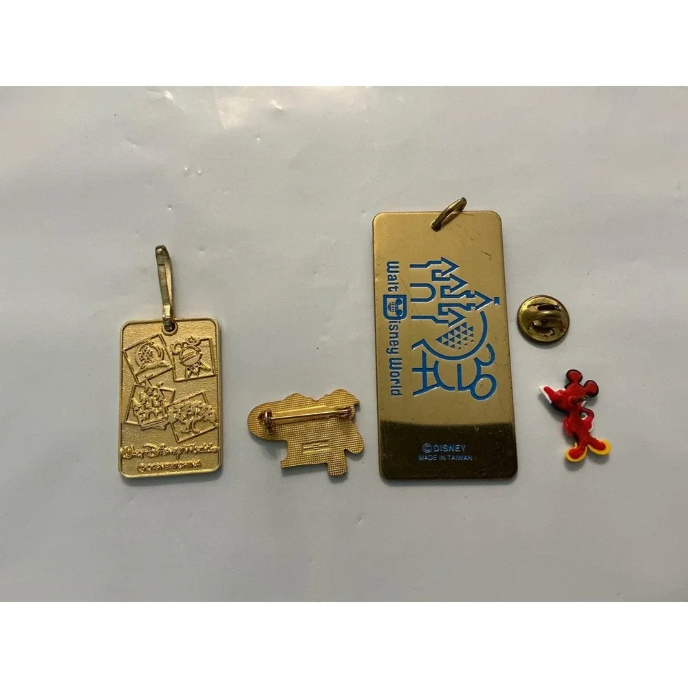 Vintage Disney Mickey Mouse Name Tag Pin Lot Patricia Pat 20th Anniversary Pluto